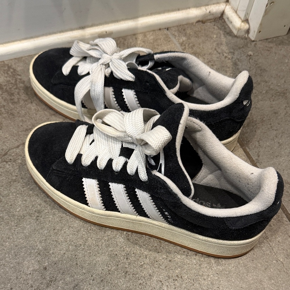 adidas Black and White Athletic Shoes